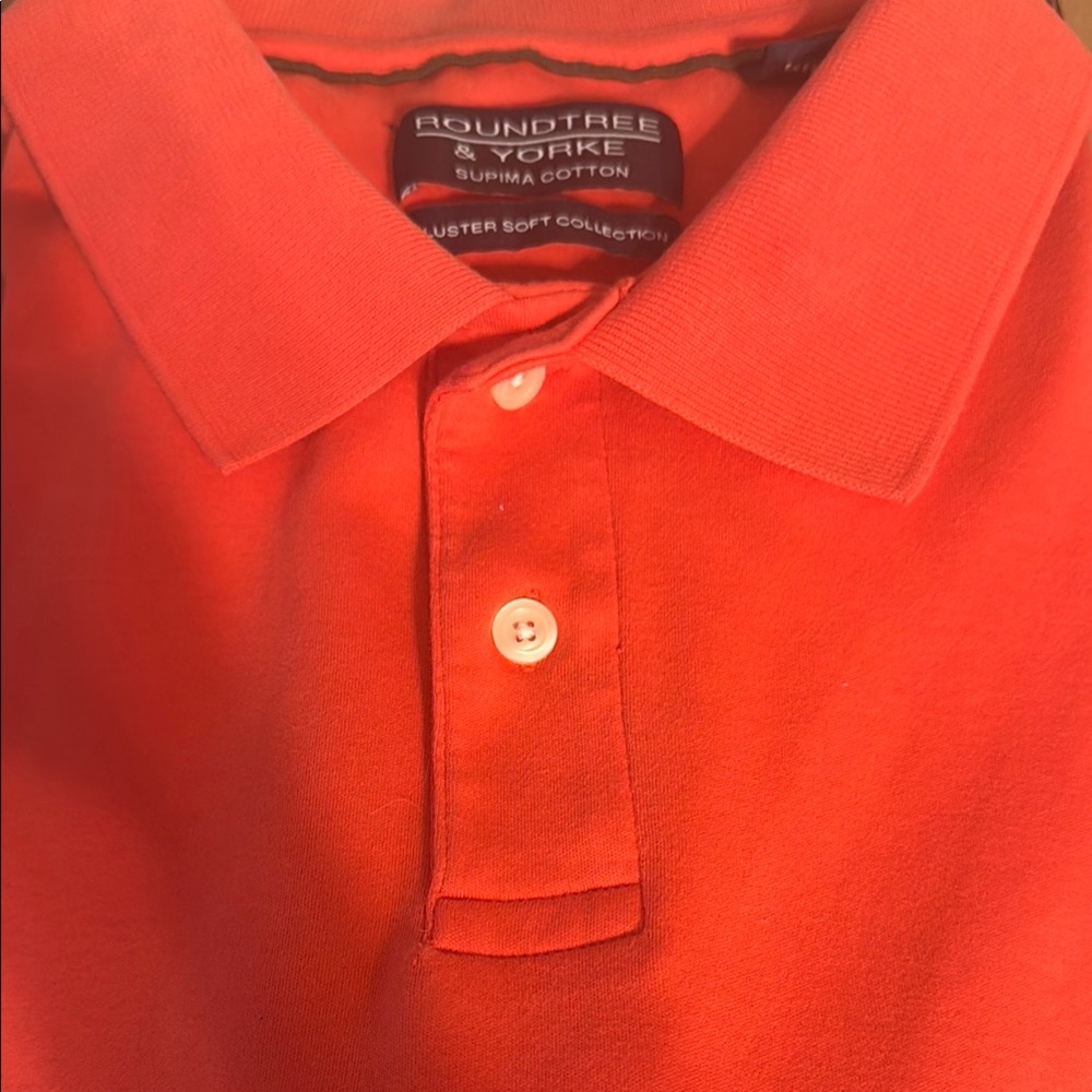 Roundtree & Yorke Supima Cotton Polo - Orange NEW WITHOUT TAGS.